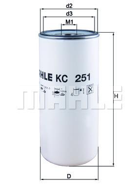 

Фильтр топливный Mahle/Knecht KC251