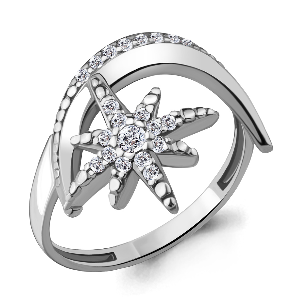 

Кольцо из серебра с фианитом р. 19,5 Aquamarine 68547А_925_р, 68547А_925_р