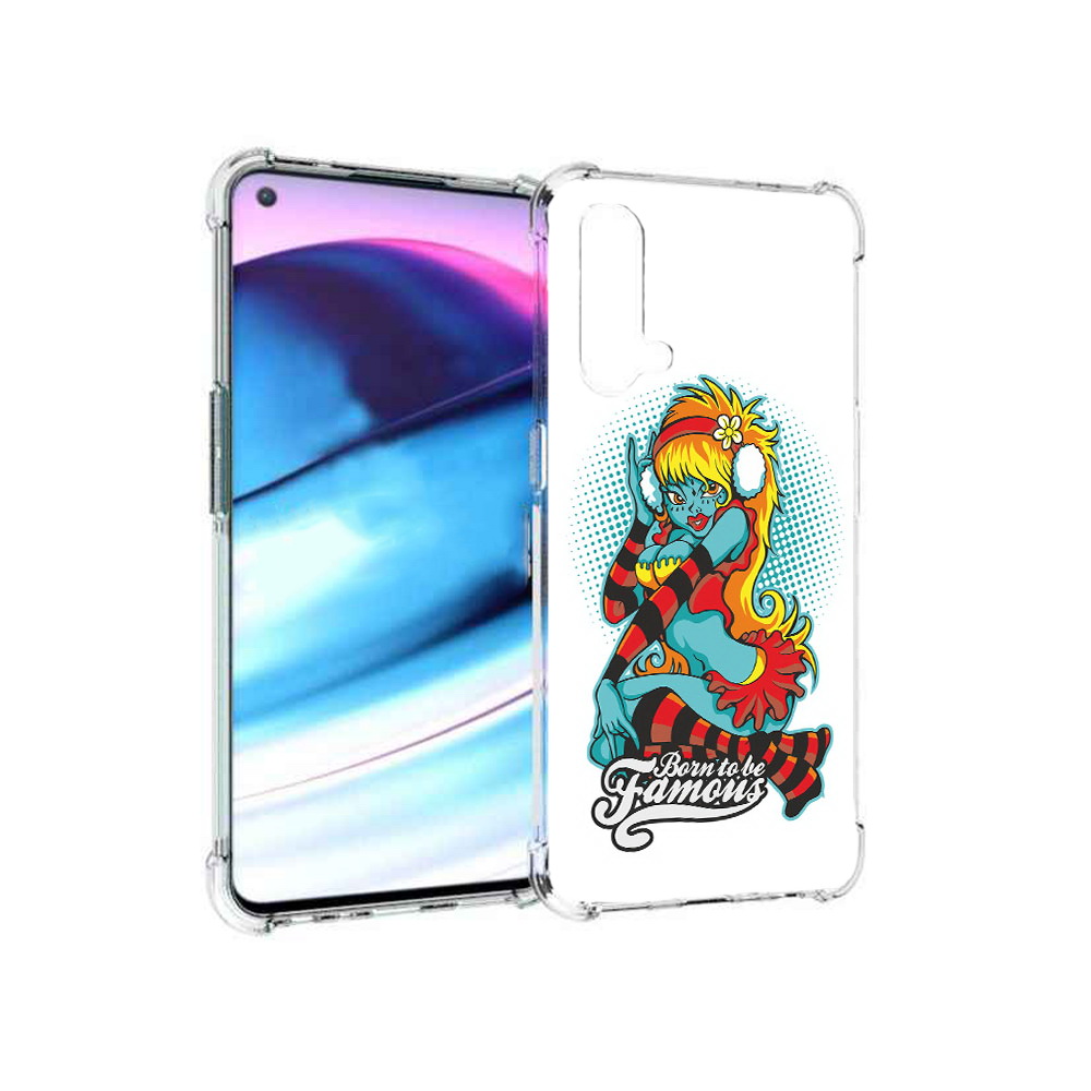 

Чехол MyPads Tocco для OnePlus Nord CE 5G нарисованная девушка в наушниках, Tocco