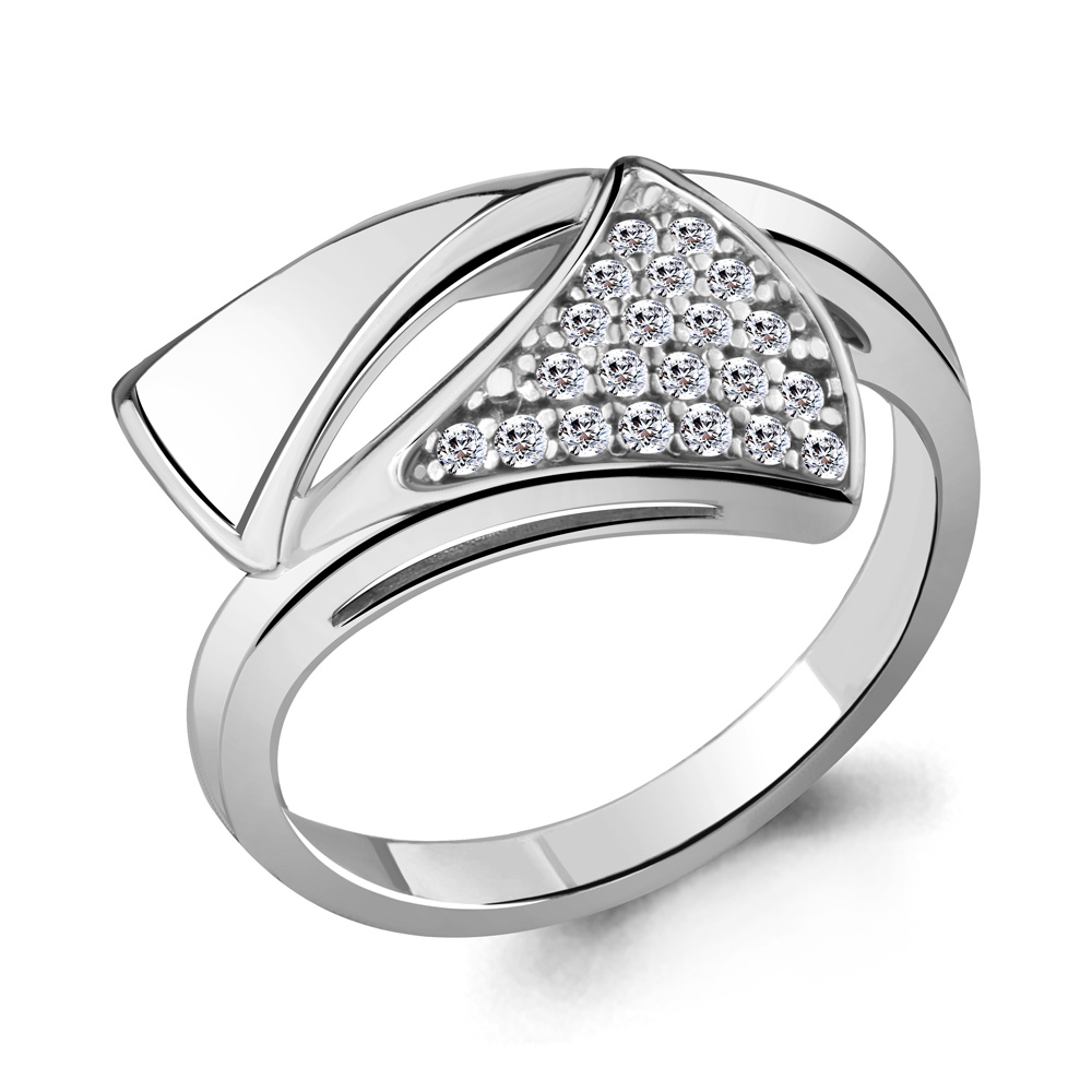 

Кольцо из серебра с фианитом р. 17,5 Aquamarine 68555А_925_р, 68555А_925_р