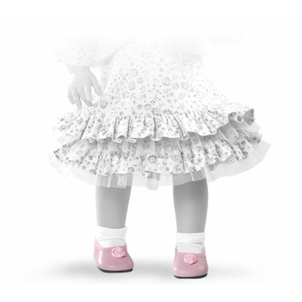 Туфли Paola Reina розовые с цветочком, для кукол 42 см 64206 обувь для кукол paola reina туфли красные с очком