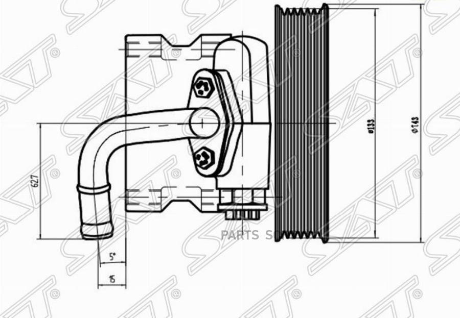 

SAT ST-VP188 Насос ГУР CHEVROLET LACETTI 1,4/1,6 Dшкива 143мм 1шт