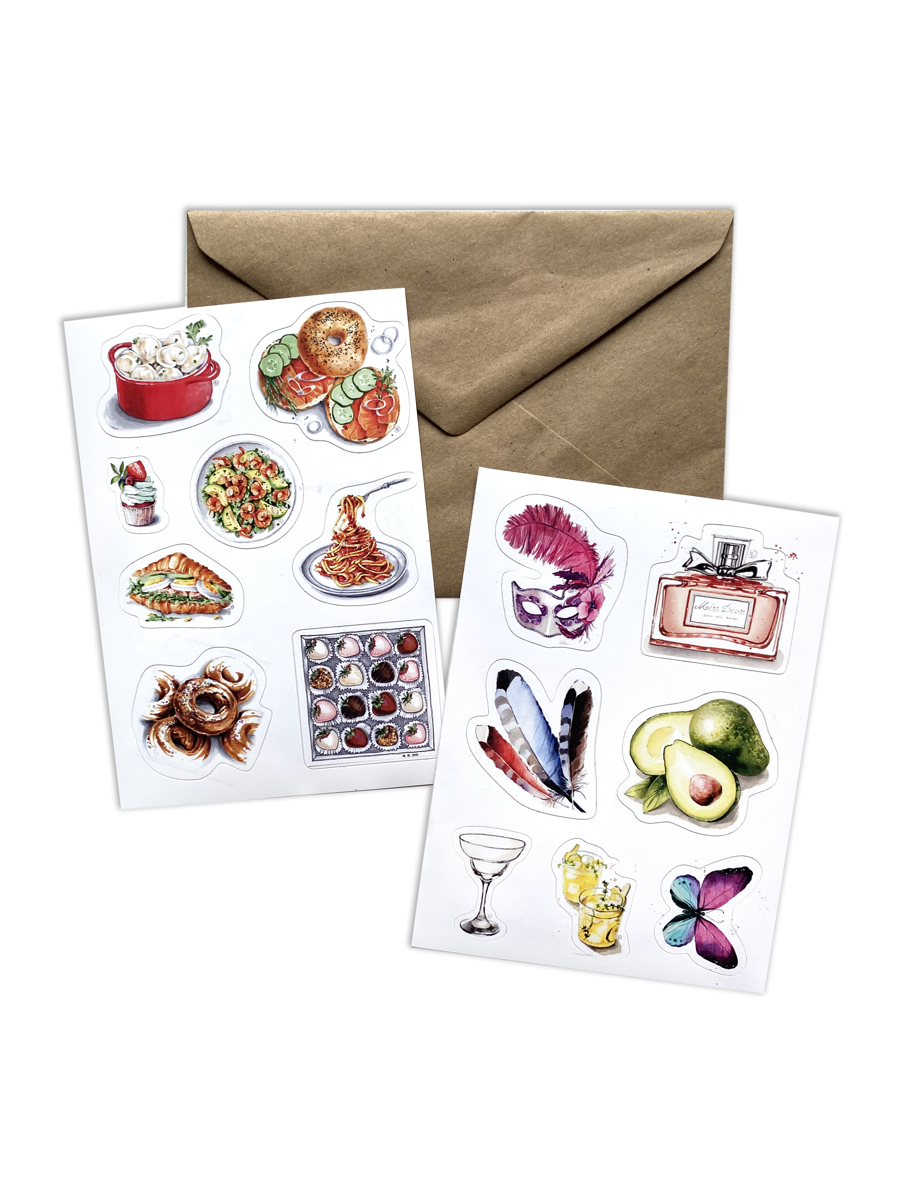 

Набор наклеек из 2-х листов Микс-2, Набор наклеек из 2-х листов