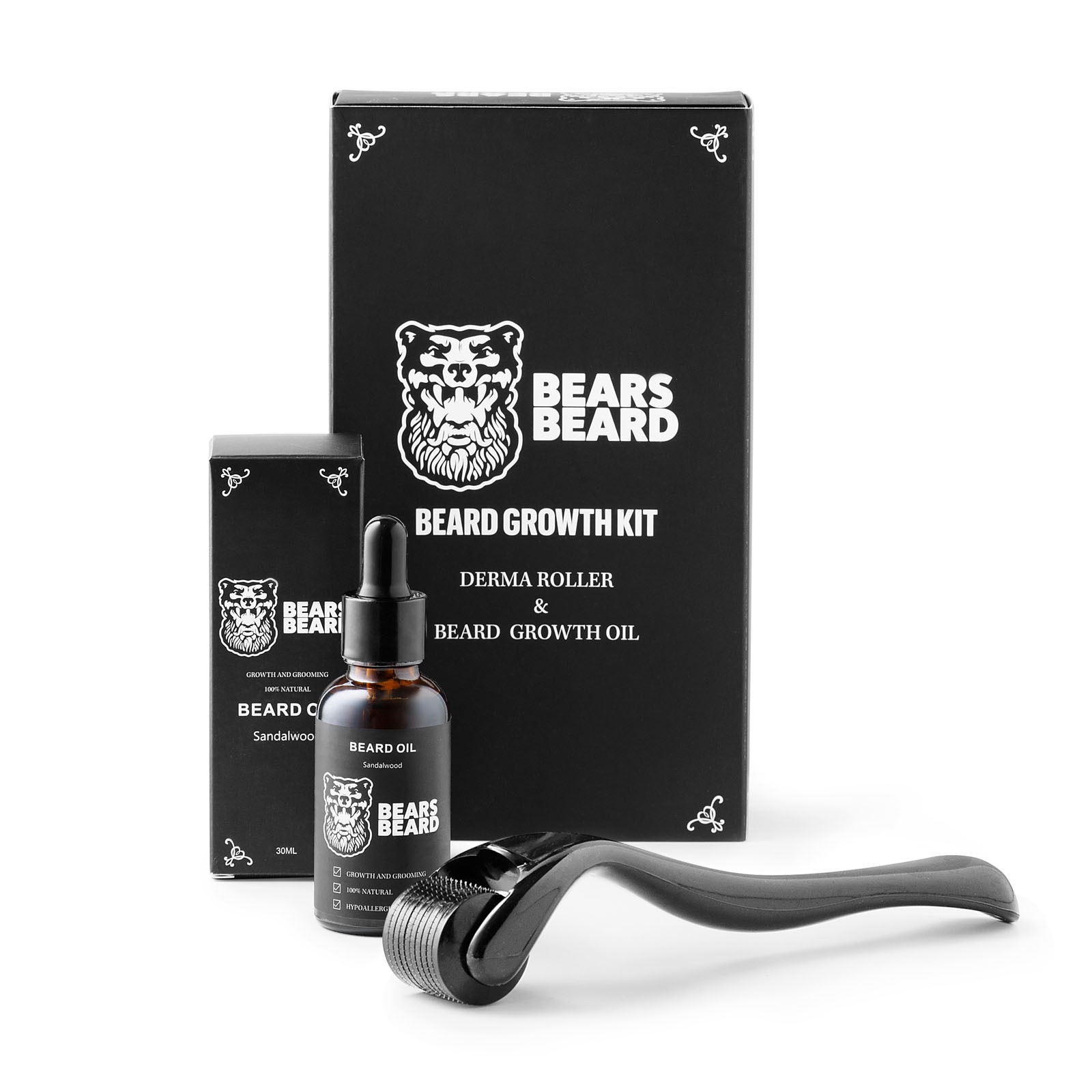 Подарочный набор для бороды Bears Beard Средство для роста бороды и усов мужской подарочный набор косметики для лица бороды и усов men’s master