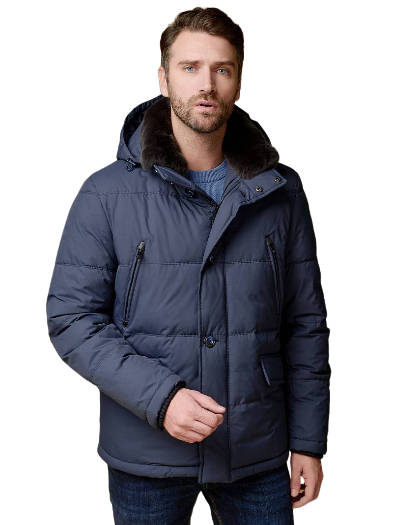 Куртка мужская BAZIONI 4096-1 Sp M Alan Rib Navy синяя 56-182 RU 31590₽