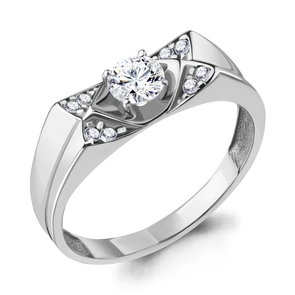 

Кольцо из серебра с фианитом р.  Aquamarine 68568А_925_р, 68568А_925_р