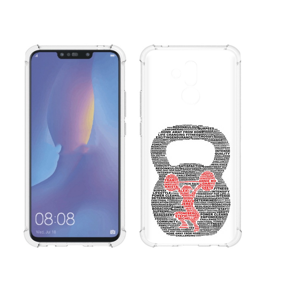 

Чехол MyPads Tocco для Huawei Mate 20 Lite бодибилдинг гиря из слов (PT117828.66.232), Прозрачный, Tocco