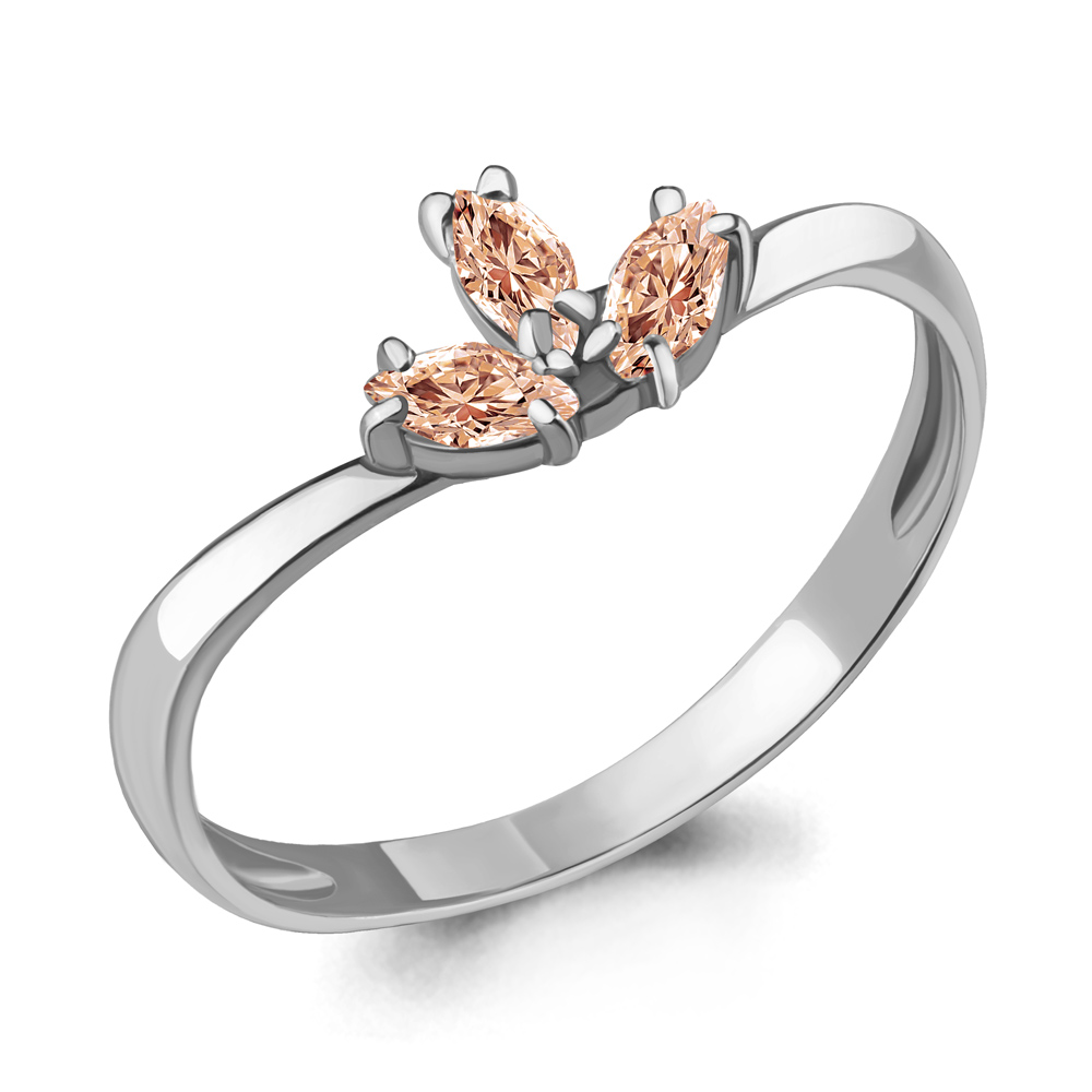 

Кольцо из серебра с фианитом р. 17 Aquamarine 68570Т_925_р, 68570Т_925_р