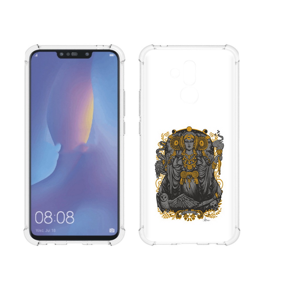

Чехол MyPads Tocco для Huawei Mate 20 Lite божество с золотыми элементами, Прозрачный, Tocco