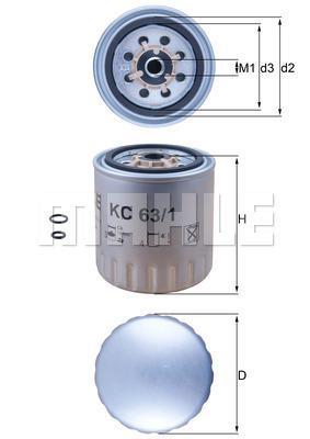 Фильтр топливный Mahle/Knecht KC631D