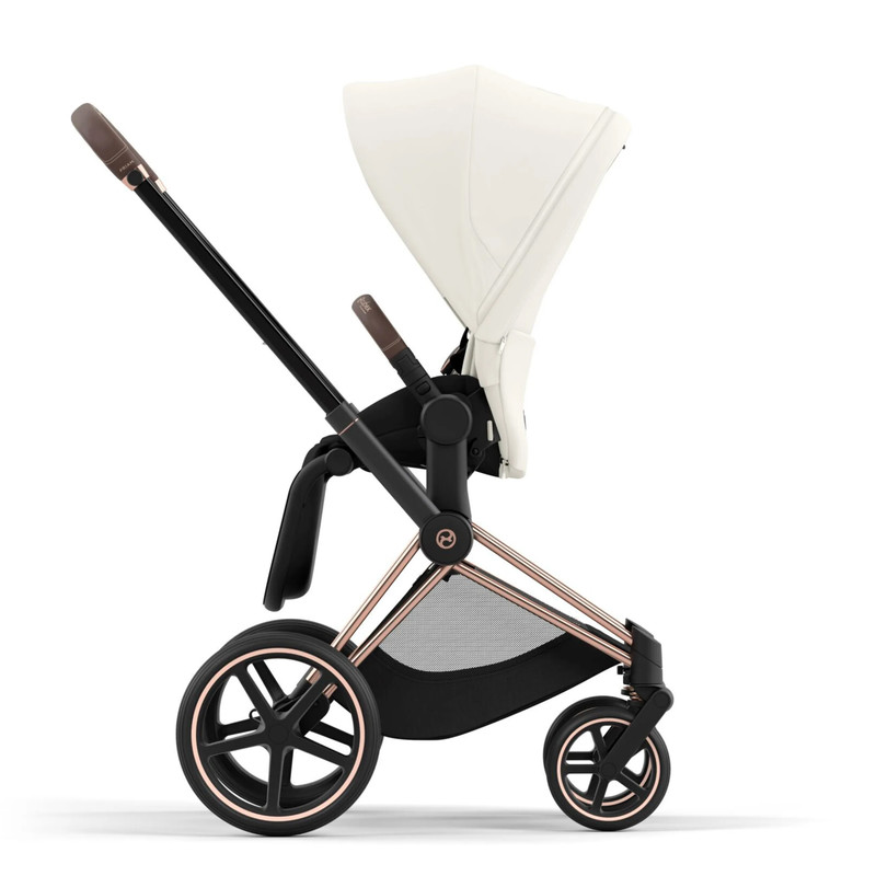 Коляска прогулочная, шасси Cybex Priam-4-mix-р, OffWhite СР4-Р-RoseGold-OffWhite