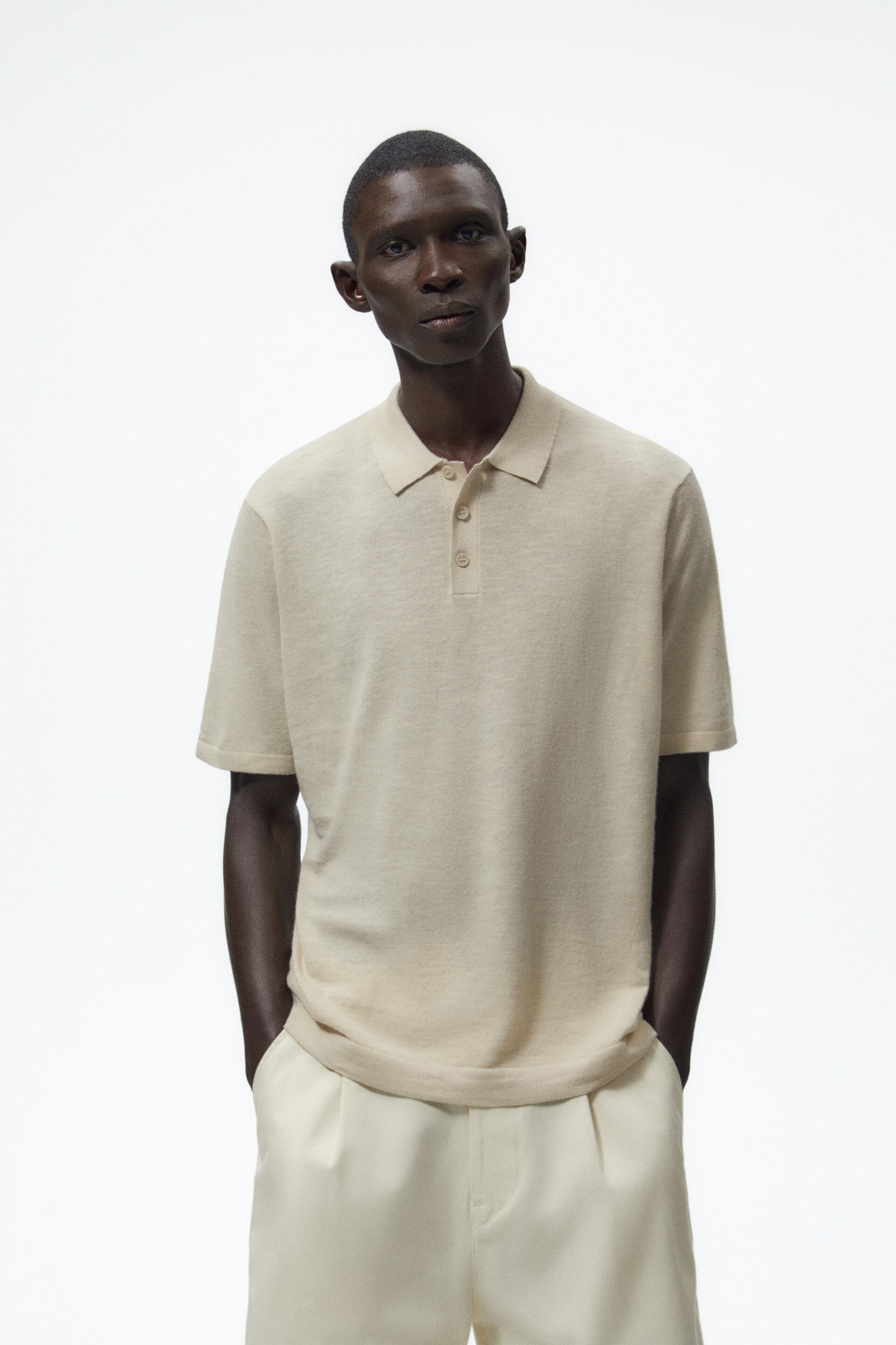

Футболка мужская ZARA 00077401 бежевая XL, 00077401