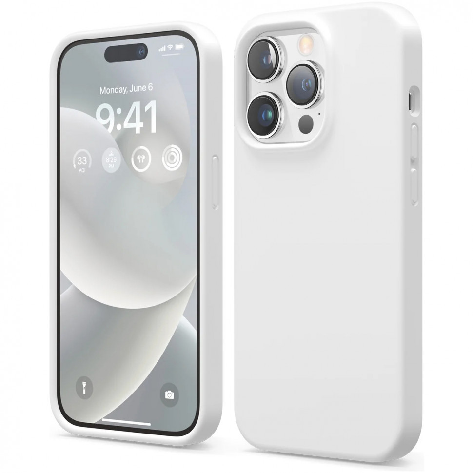 

Чехол Elago Soft silicone для iPhone 14 Pro, Белый (ES14SC61PRO-WH), Soft silicone