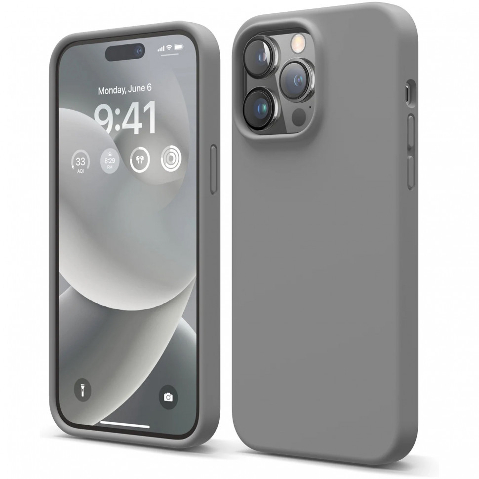 

Чехол Elago Soft silicone для iPhone 14 Pro Max, Темно-серый (ES14SC67PRO-DGY), Soft silicone
