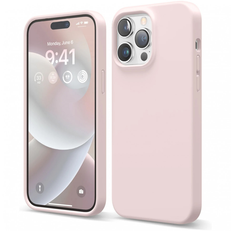 фото Чехол elago soft silicone для iphone 14 pro max, цвет розовый (es14sc67pro-lpk)