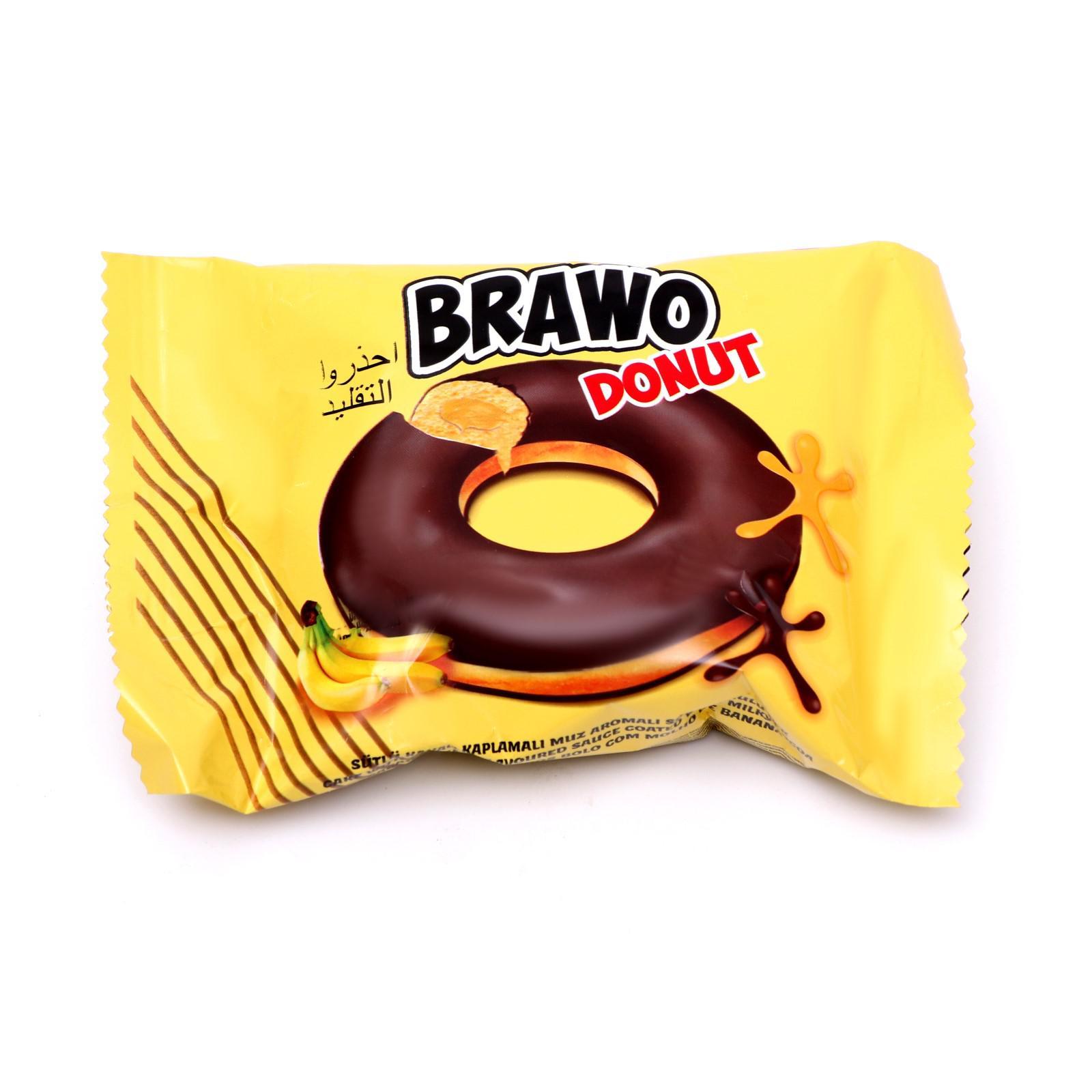 

Кекс Brawo Donut бисквитный с банановой начинкой 40 г