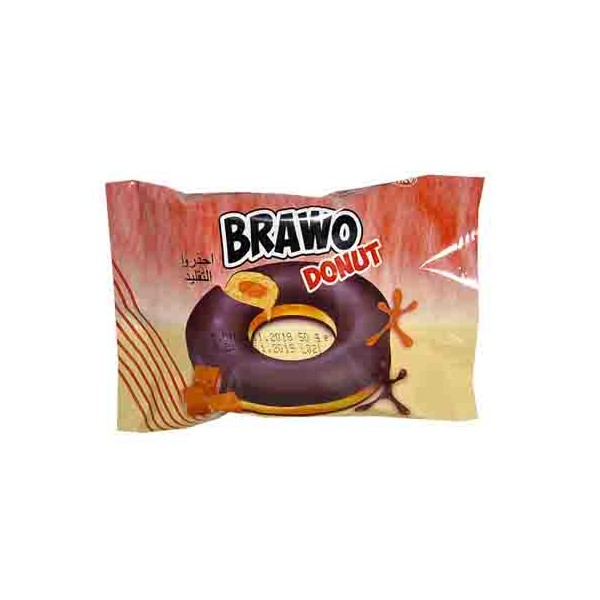 

Кекс Brawo Donut бисквитный с карамельной начинкой 40 г