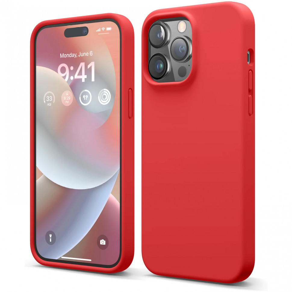 фото Чехол elago soft silicone для iphone 14 pro max, красный (es14sc67pro-rd)