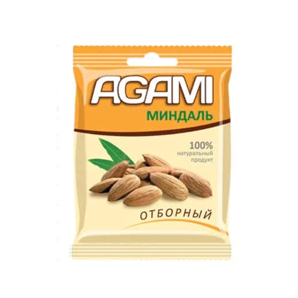 

Миндаль Agami Отборный жареный неочищенный 40 г