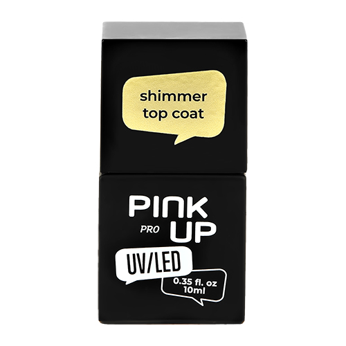 Купить Верхнее покрытие для ногтей PINK UP UV/LED PRO с шиммером 10 мл