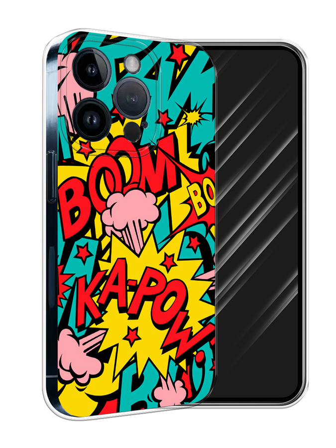 

Чехол Awog на Apple iPhone 15 Pro "Постер pop art", Бирюзовый;желтый;красный, 15750-1