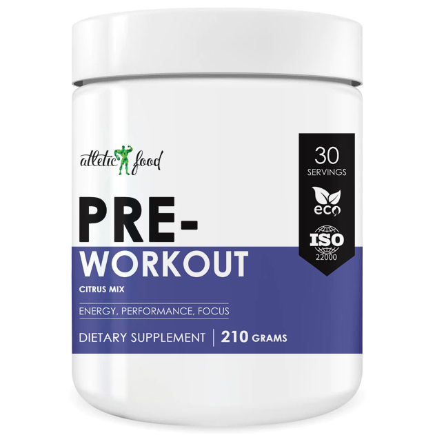 Предтреник Atletic Food Hard Work Pre-Workout - 210 грамм, цитрус