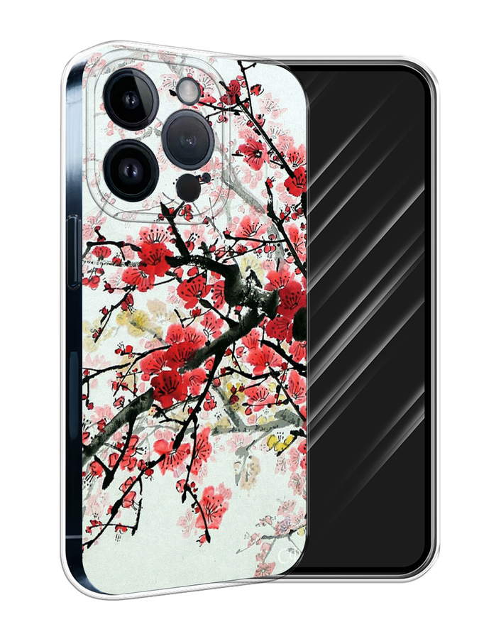 

Чехол Awog на Apple iPhone 15 Pro "Сакура", Розовый;черный, 15750-1
