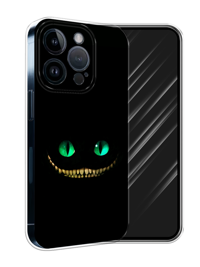 

Чехол Awog на Apple iPhone 15 Pro "Зеленоглазый чеширский кот", Черный, 15750-1