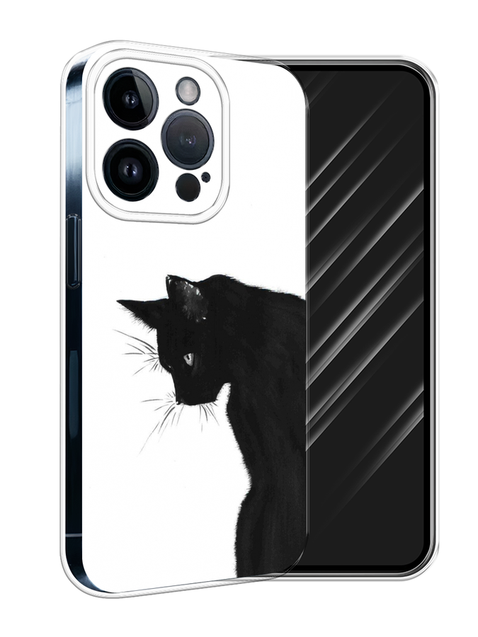 

Чехол Awog на Apple iPhone 15 Pro "Black cat", Черный;белый, 15750-1