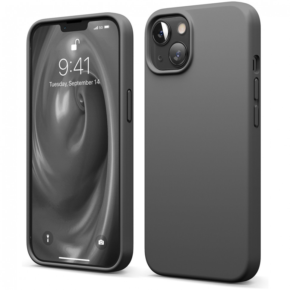 

Чехол Elago Soft silicone для iPhone 13, Темно-серый (ES13SC61-DGY), Soft silicone