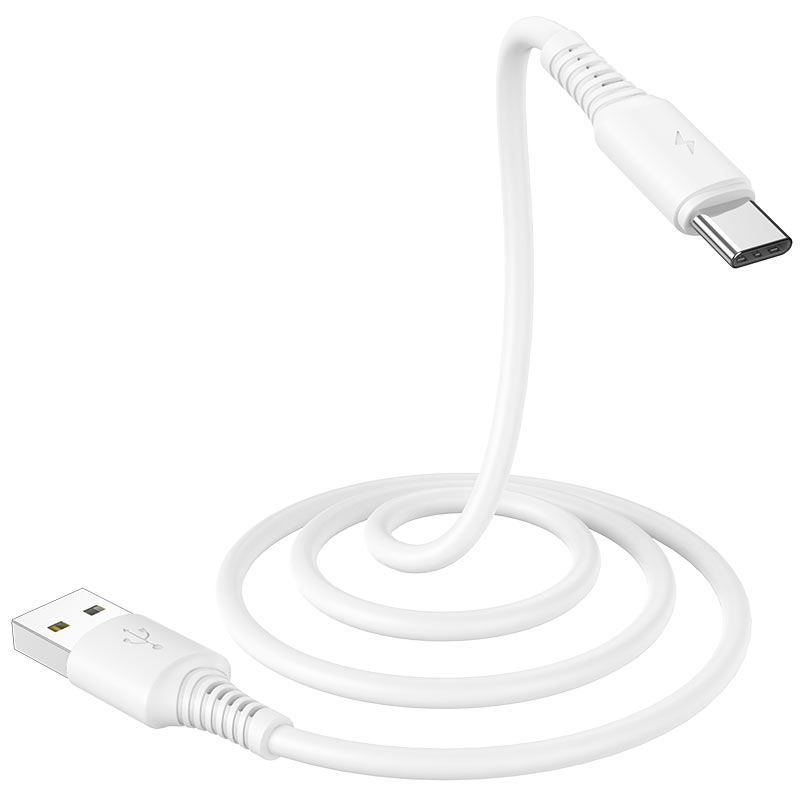 Кабель BX47 USB Type-C 1M 3A Borofone белый (IS001227)