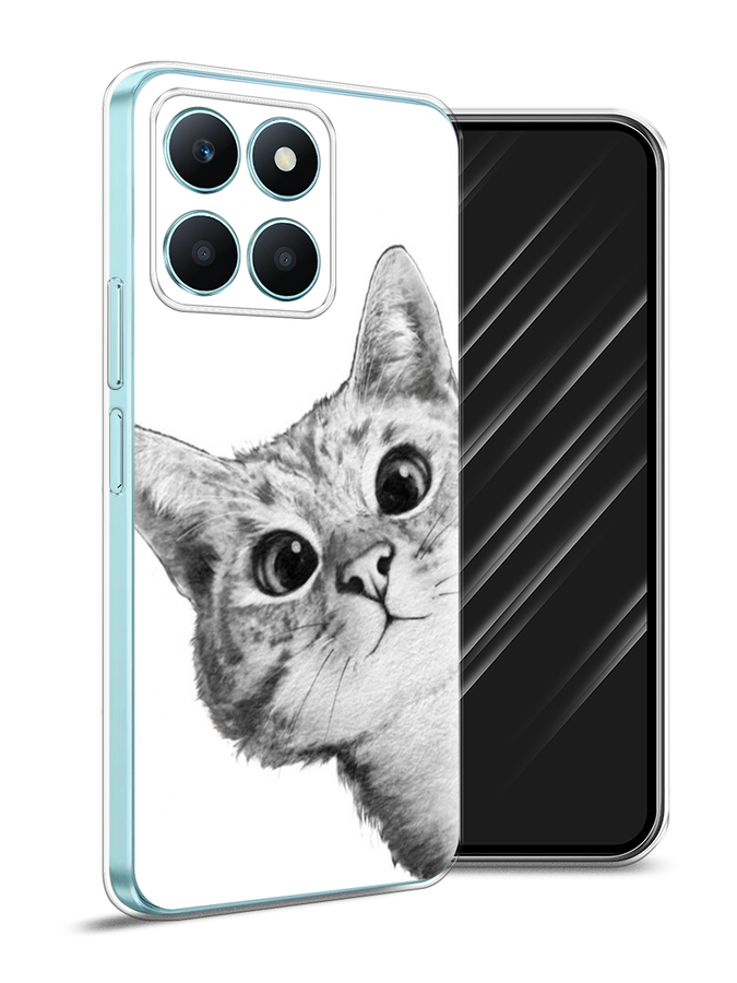 

Чехол Awog на Honor X6A "Кот рисунок черно-белый", Черный, 6122050-1
