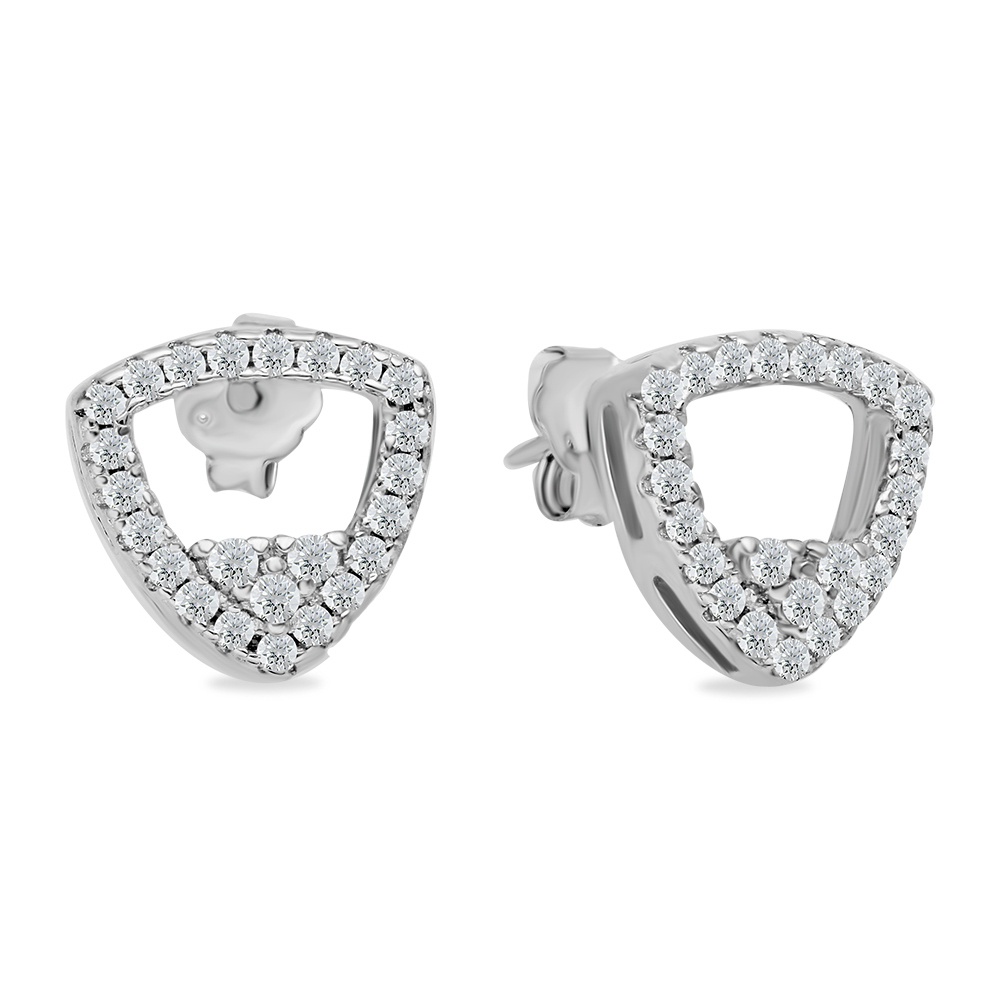

Серьги пусеты из серебра 585Gold 702009580, фианит, 702009580