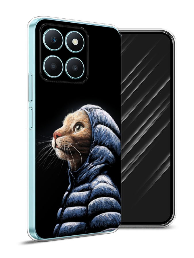 

Чехол Awog на Honor X6A "Кот в капюшоне", Черный;бежевый;синий, 6122050-1