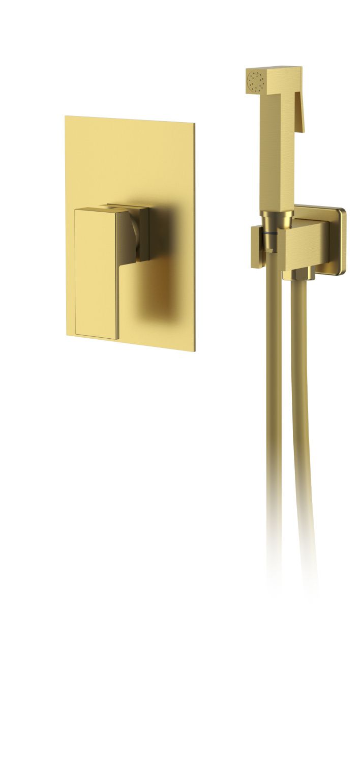 гигиенический душ со смесителем d k bayern alfeld da1484501 хром Гигиенический душ встраиваемый DK матовое золото Bayern.Liszt DA1515007