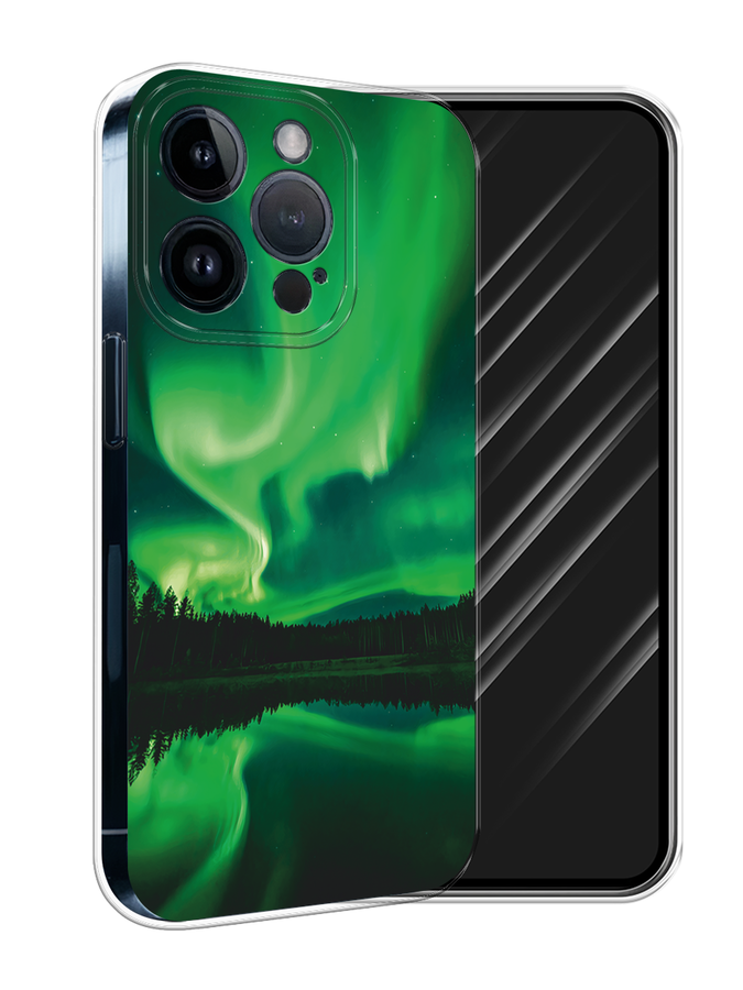 

Чехол Awog на Apple iPhone 15 Pro "Ночные пейзажи 7", Зеленый;черный, 15750-1