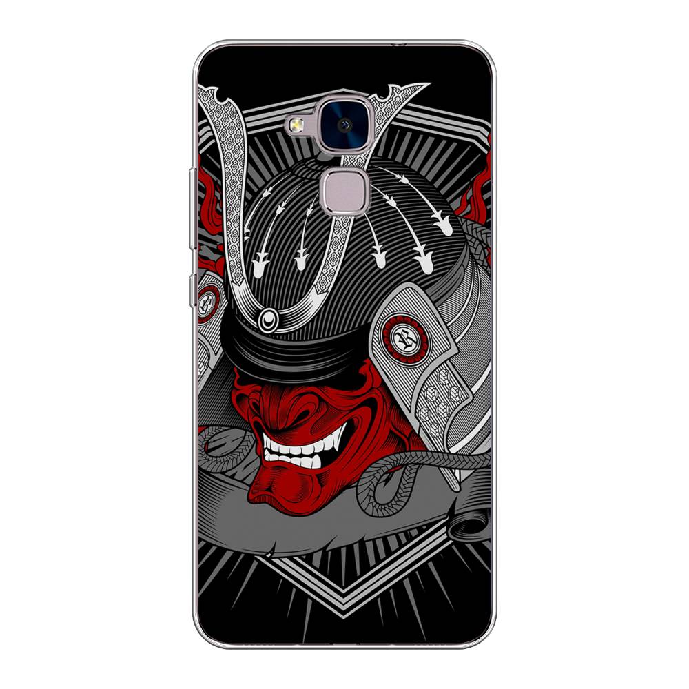 

Чехол на Honor 5C "Красная маска самурая", Белый;красный;черный, 60450-4