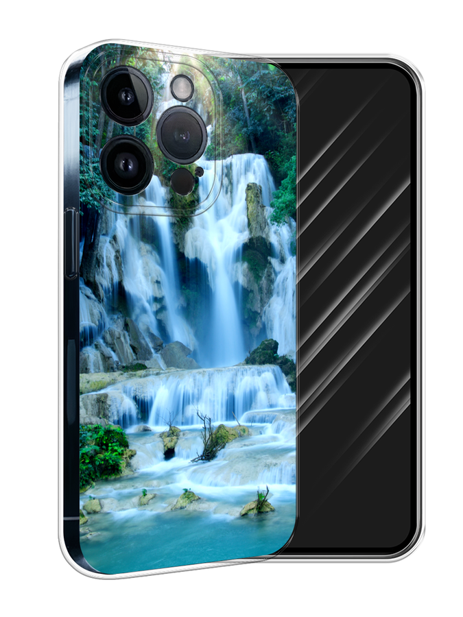 

Чехол Awog на Apple iPhone 15 Pro "Водопад 8", Голубой;зеленый, 15750-1