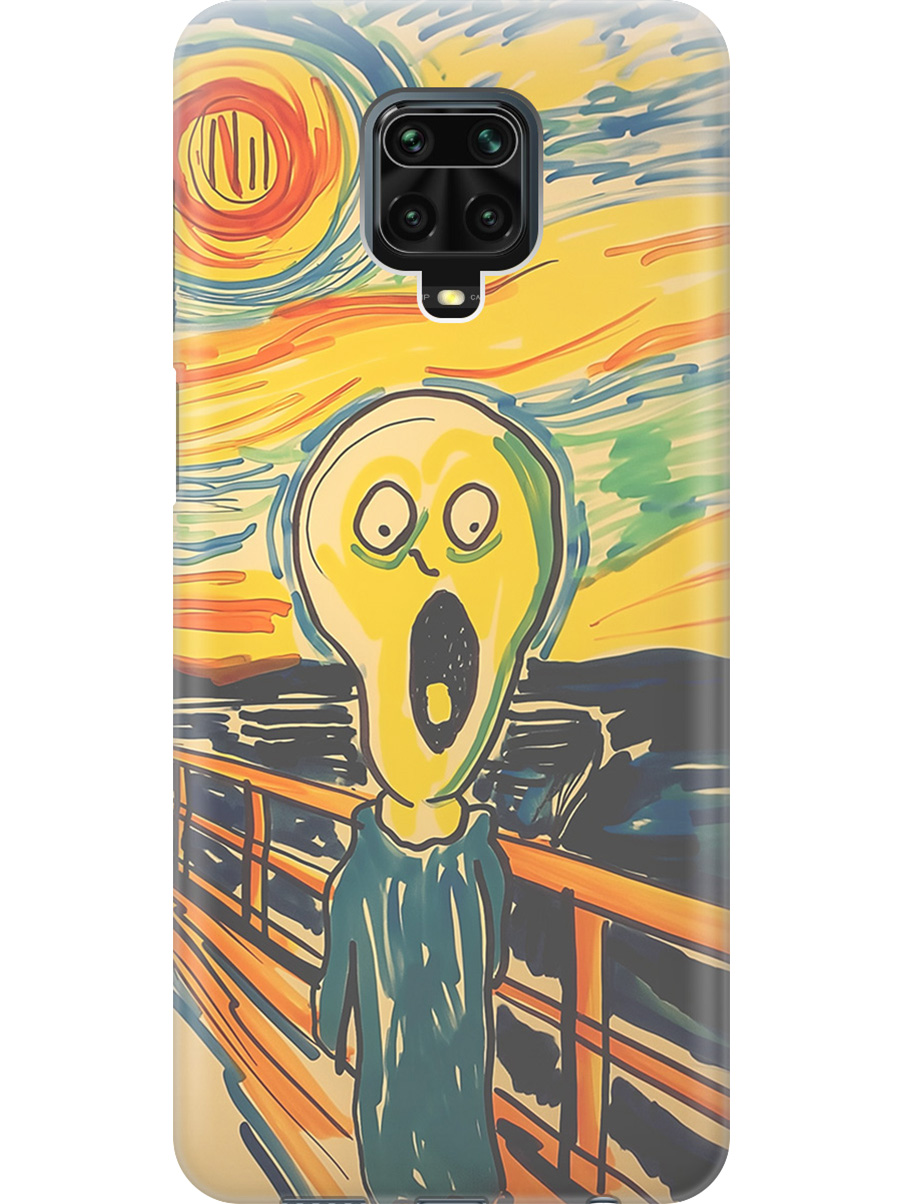 

Силиконовый чехол на Xiaomi Redmi Note 9s/Note 9 Pro с принтом "Искаженный крик", Прозрачный;желтый;синий, 722942151