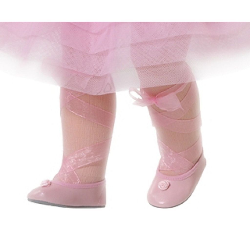 Туфли Paola Reina розовые с цветочком, для кукол 60 см 66004 обувь для кукол paola reina туфли красные с очком