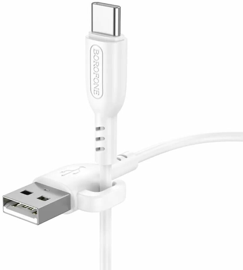 Кабель BX91 USB Type-C 1M 3A Borofone белый IS004539 242₽