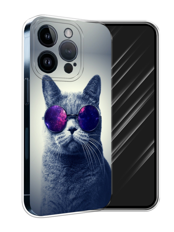 

Чехол Awog на Apple iPhone 15 Pro "Космический кот", Бордовый, 15750-1