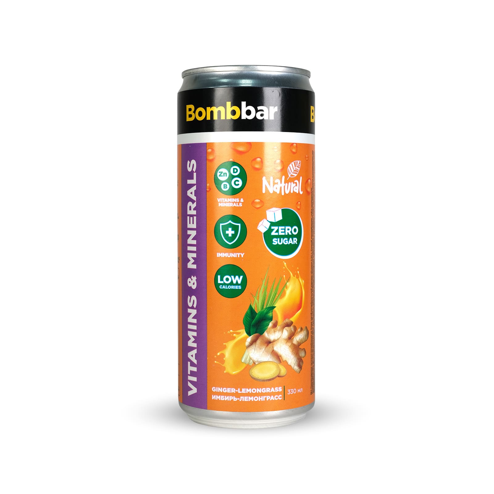 

BOMBBAR Vitamins & Minerals, 330 мл, вкус: имбирь-лемонграсс