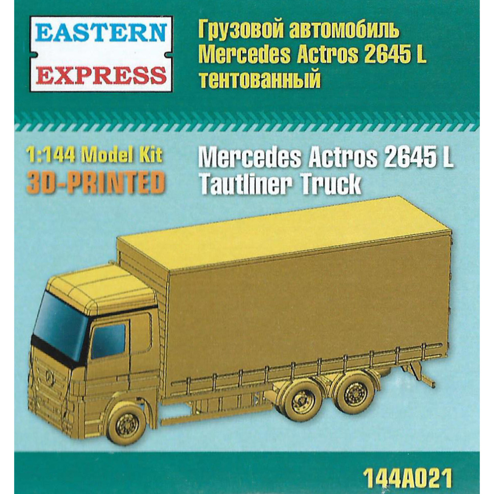 

Сборная модель EASTERN EXPRESS Грузовой автомобиль Mercedes Actros 2645 L тентованный