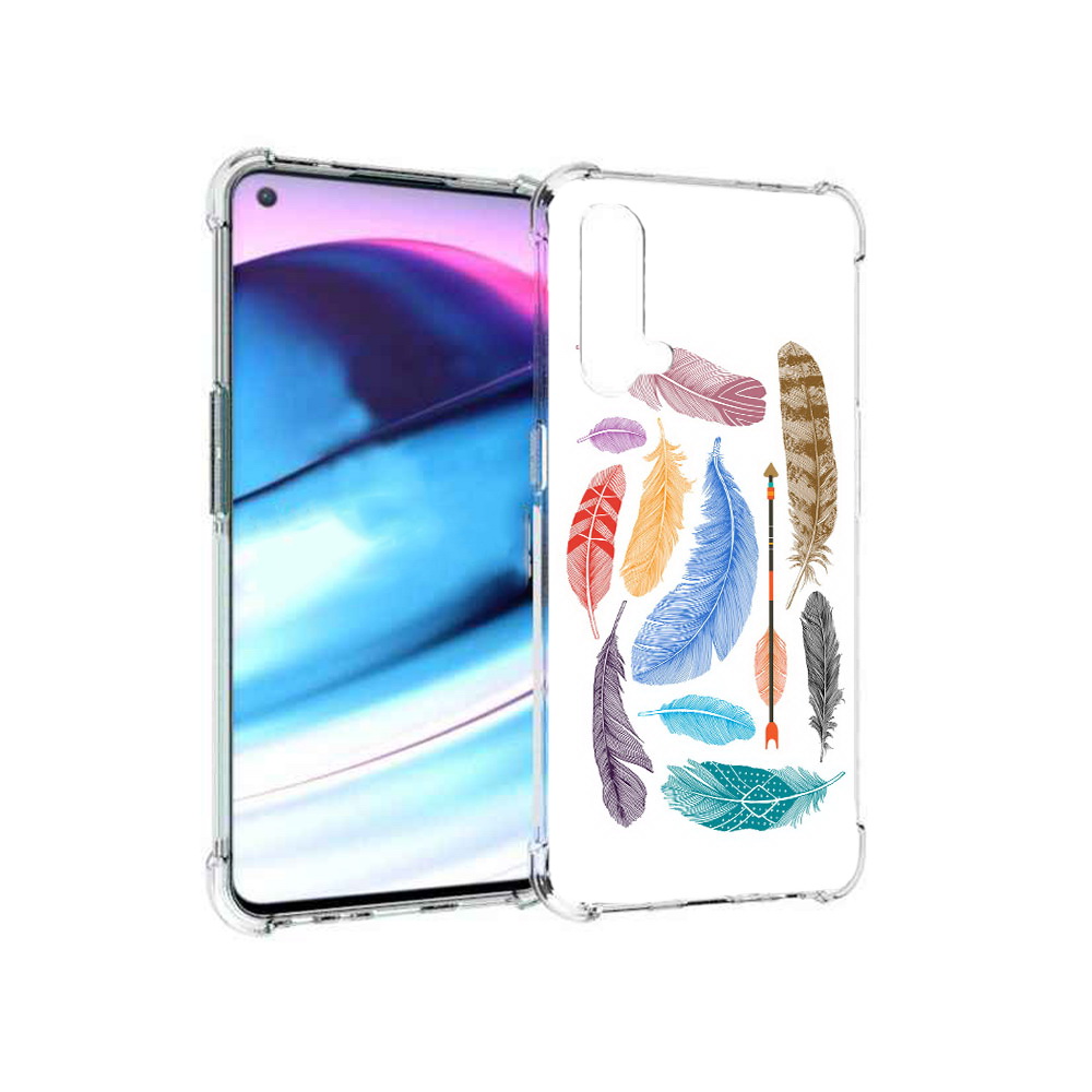 

Чехол MyPads Tocco для OnePlus Nord CE 5G разноцветные перья (PT227196.126.572), Tocco