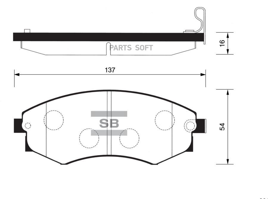 

Тормозные колодки Sangsin brake передние дисковые SP1065