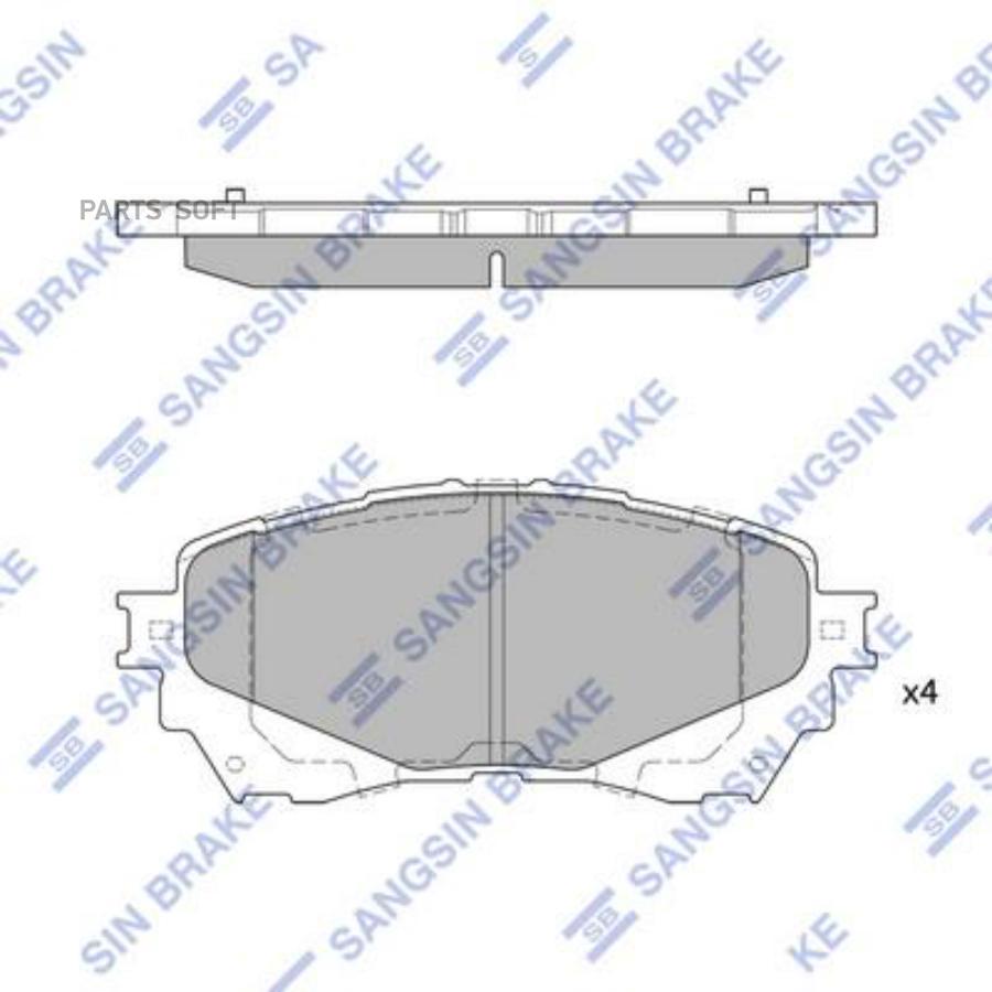 

Тормозные колодки Sangsin brake передние дисковые SP1728