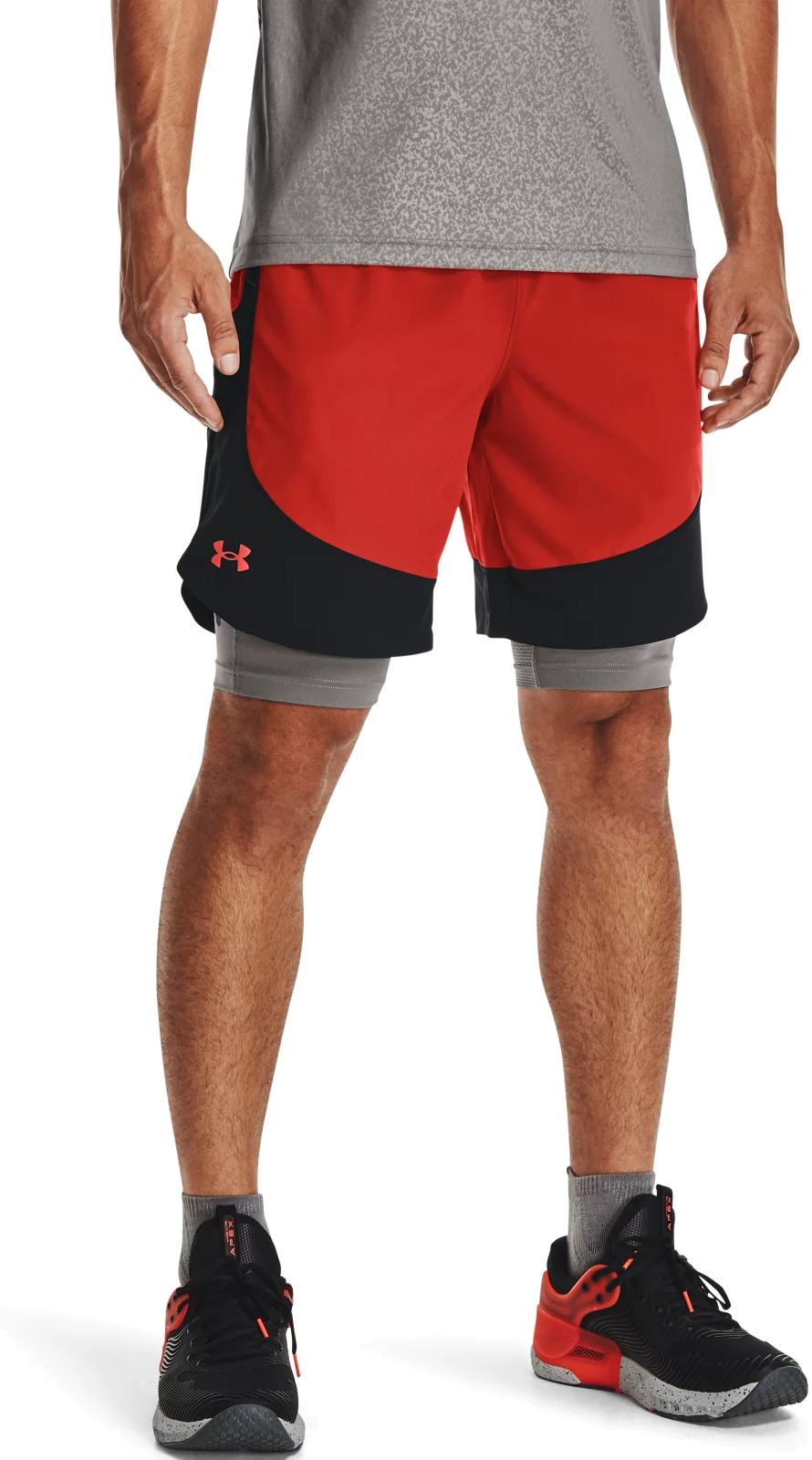 

Шорты унисекс Under Armour 1366142-839 красные 2XL, 1366142-839