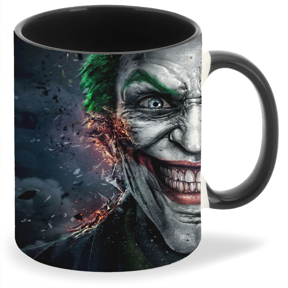 фото Кружка coolpodarok injustice gods among us джокер взрыв обломки дым