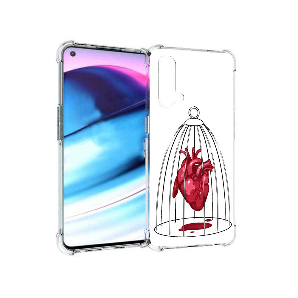 

Чехол MyPads Tocco для OnePlus Nord CE 5G сердце в клетке (PT227196.126.597), Tocco